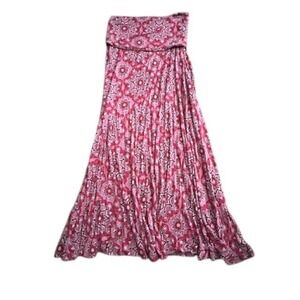 Medallion Print Flowy‎ Maxi Skirt S Boho Free Spirit Hippie Cottagecore Peasant